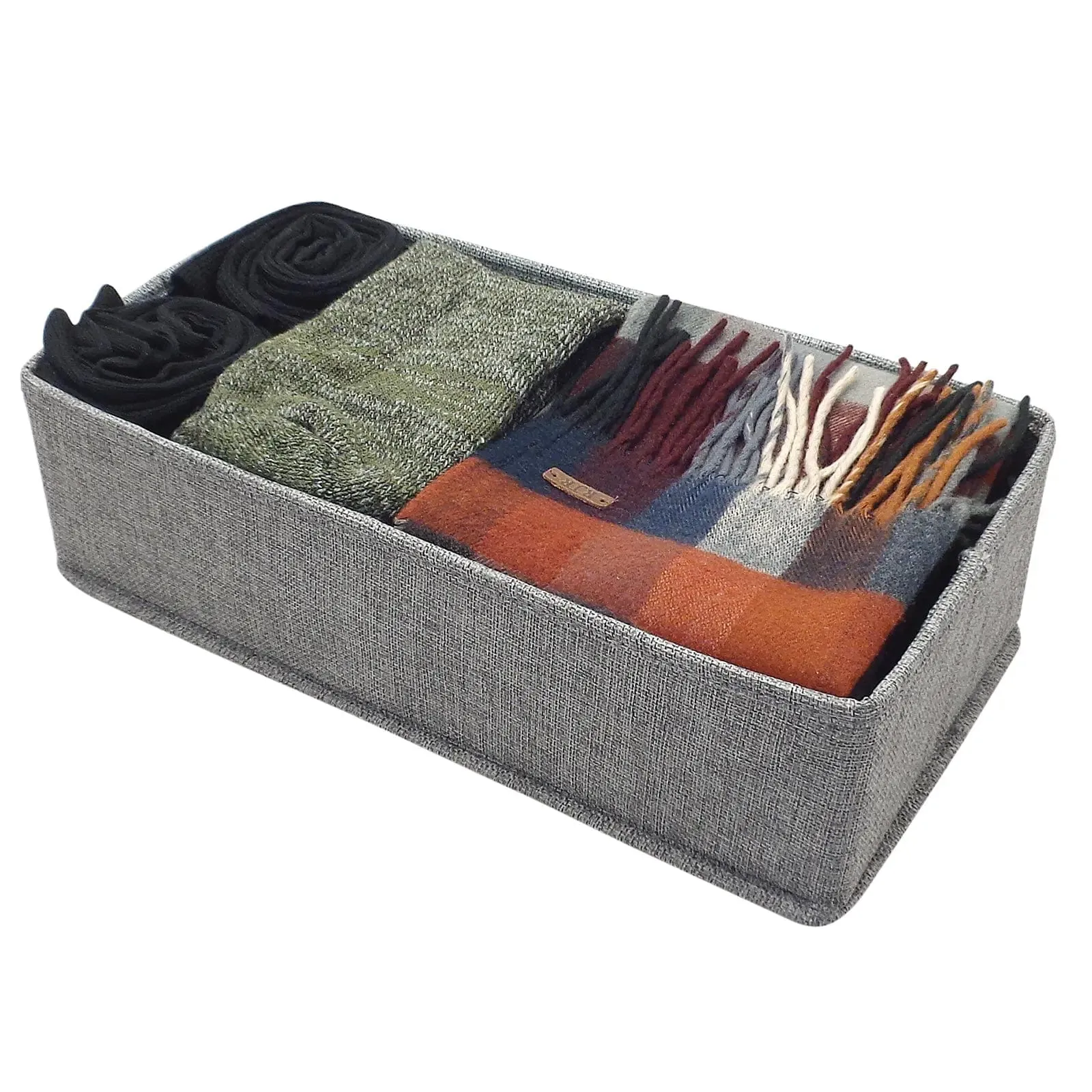 2 Section Drawer Divider Organiser Wardrobe Sock Tidy 36cm