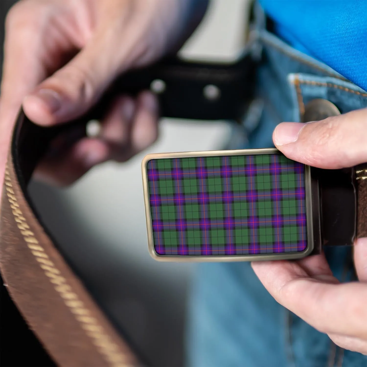 Armstrong Modern Tartan Belt Buckles