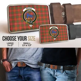 Bruce Modern Tartan Belt Buckles with Family Crest