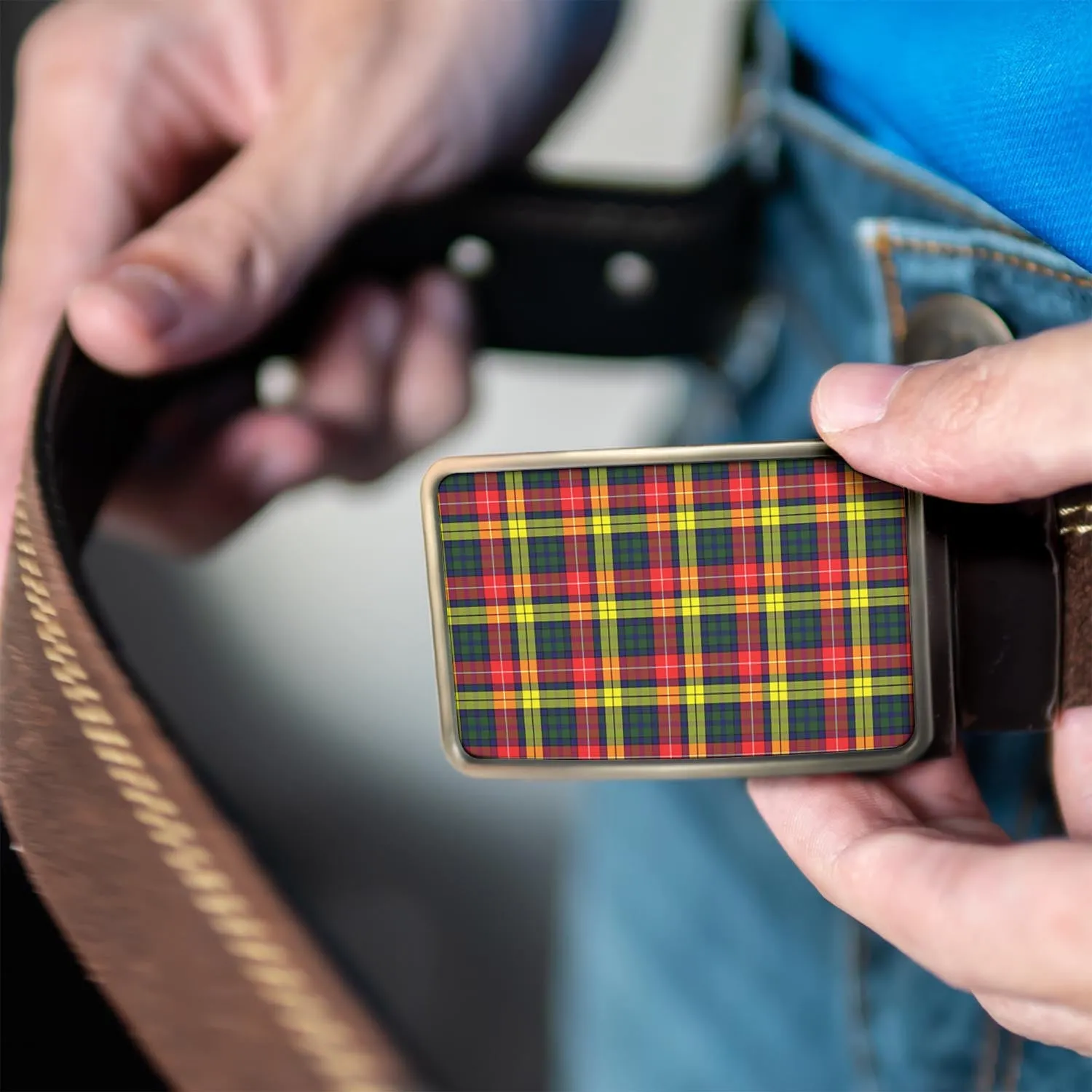 Buchanan Modern Tartan Belt Buckles