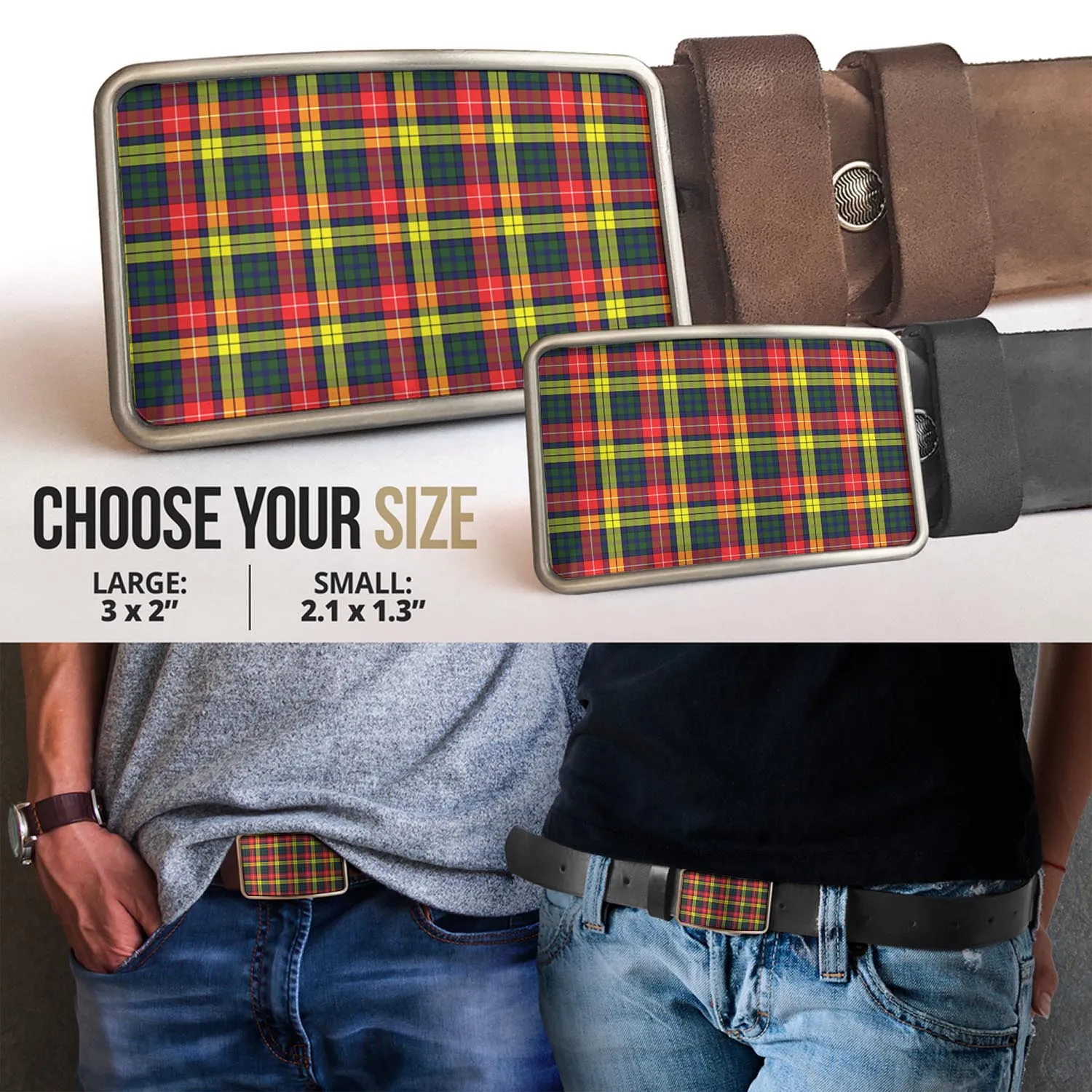 Buchanan Modern Tartan Belt Buckles