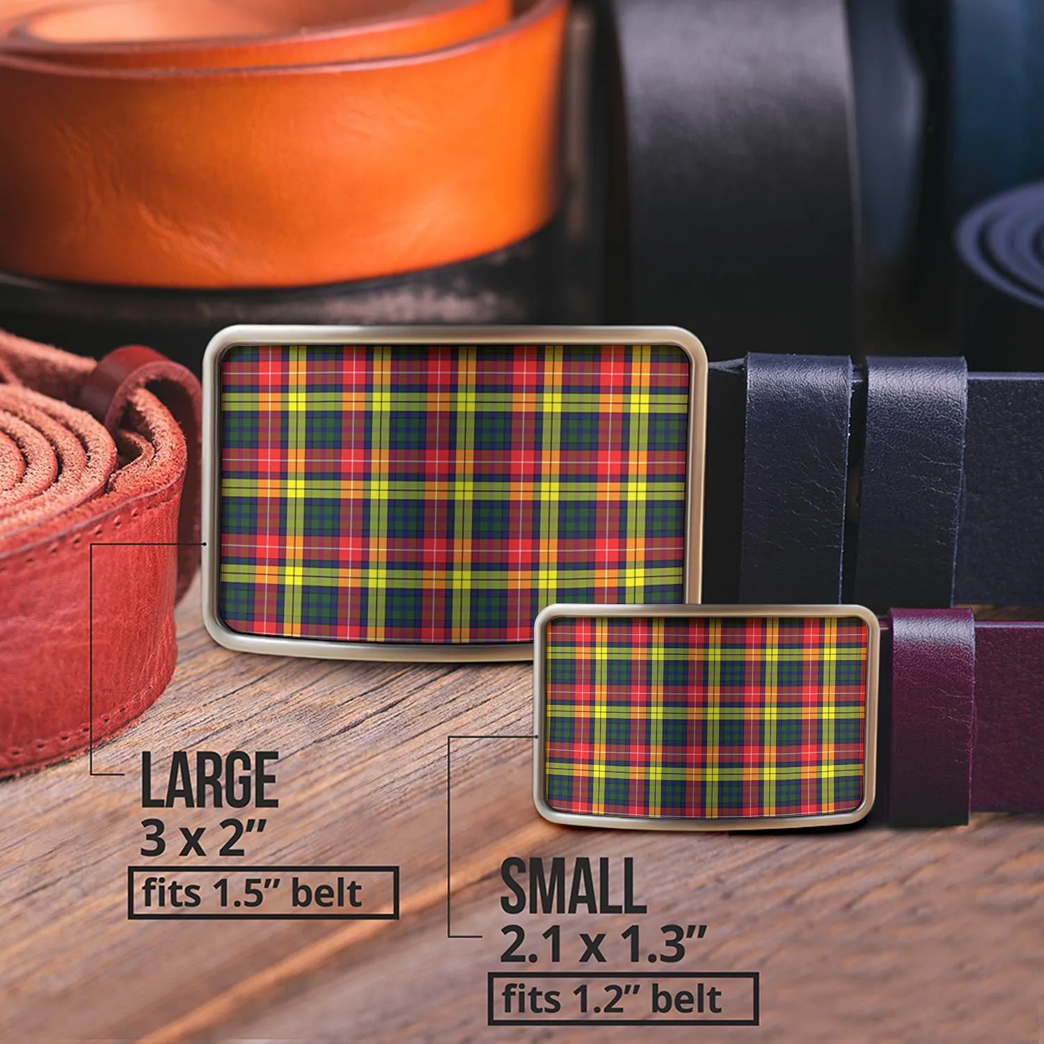 Buchanan Modern Tartan Belt Buckles