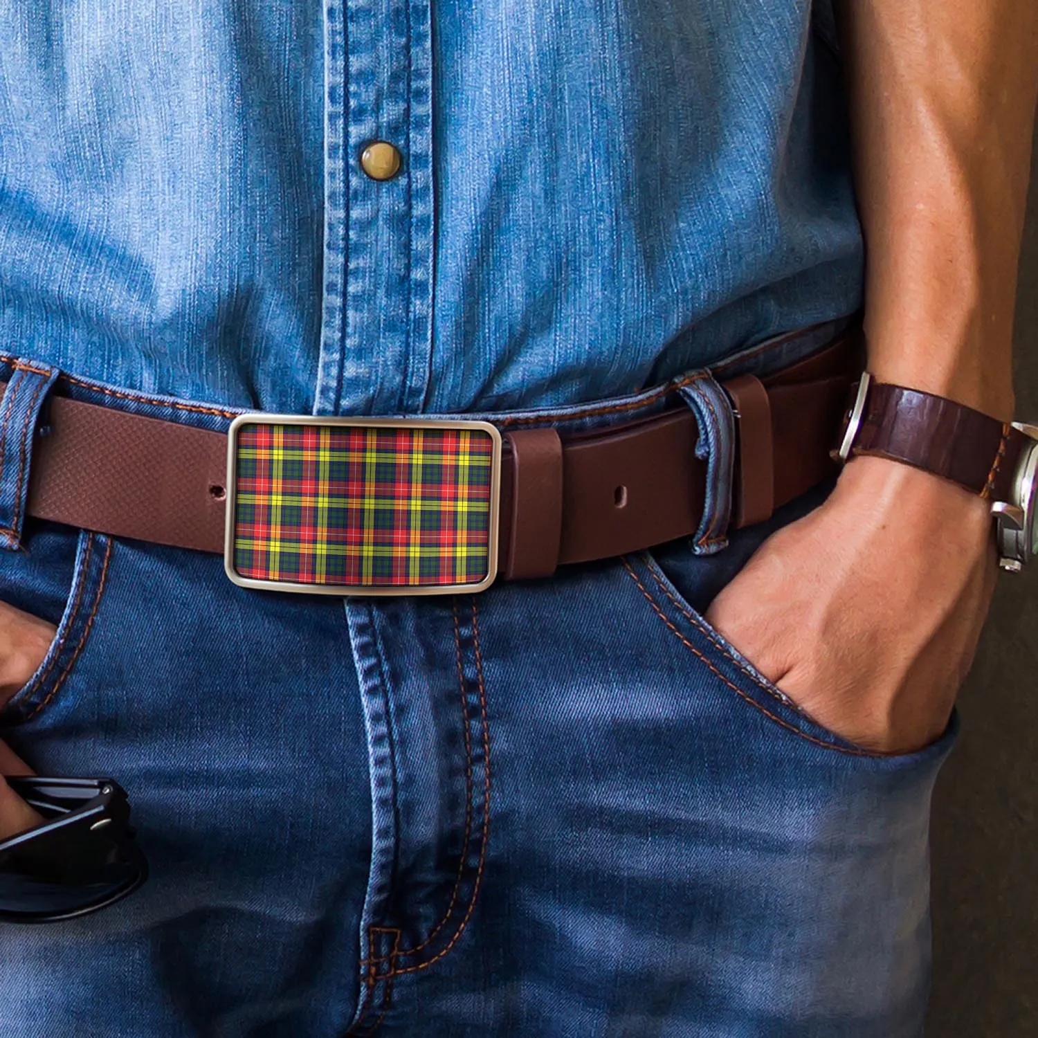 Buchanan Modern Tartan Belt Buckles