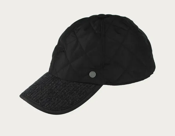 Bugatti Baseball Bap in Quilted Look with Ear Flaps | Black