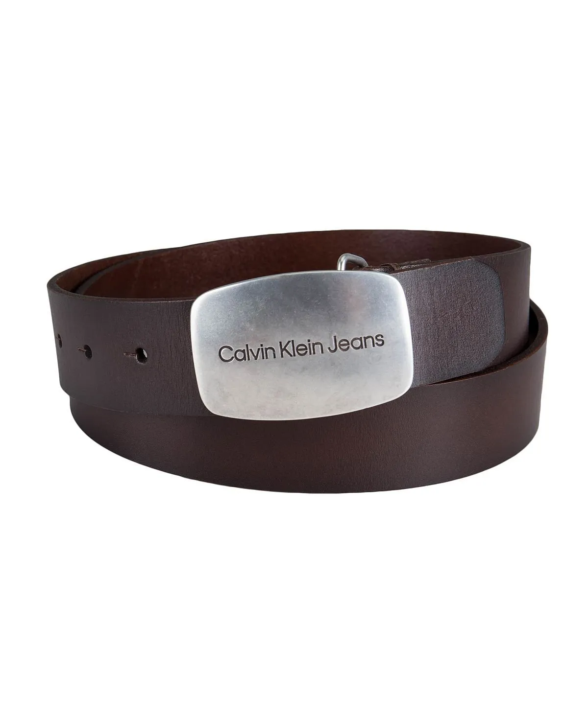 Calvin Klein metal buckle belt, brown