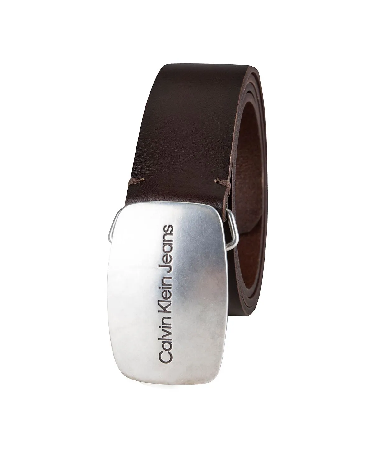 Calvin Klein metal buckle belt, brown