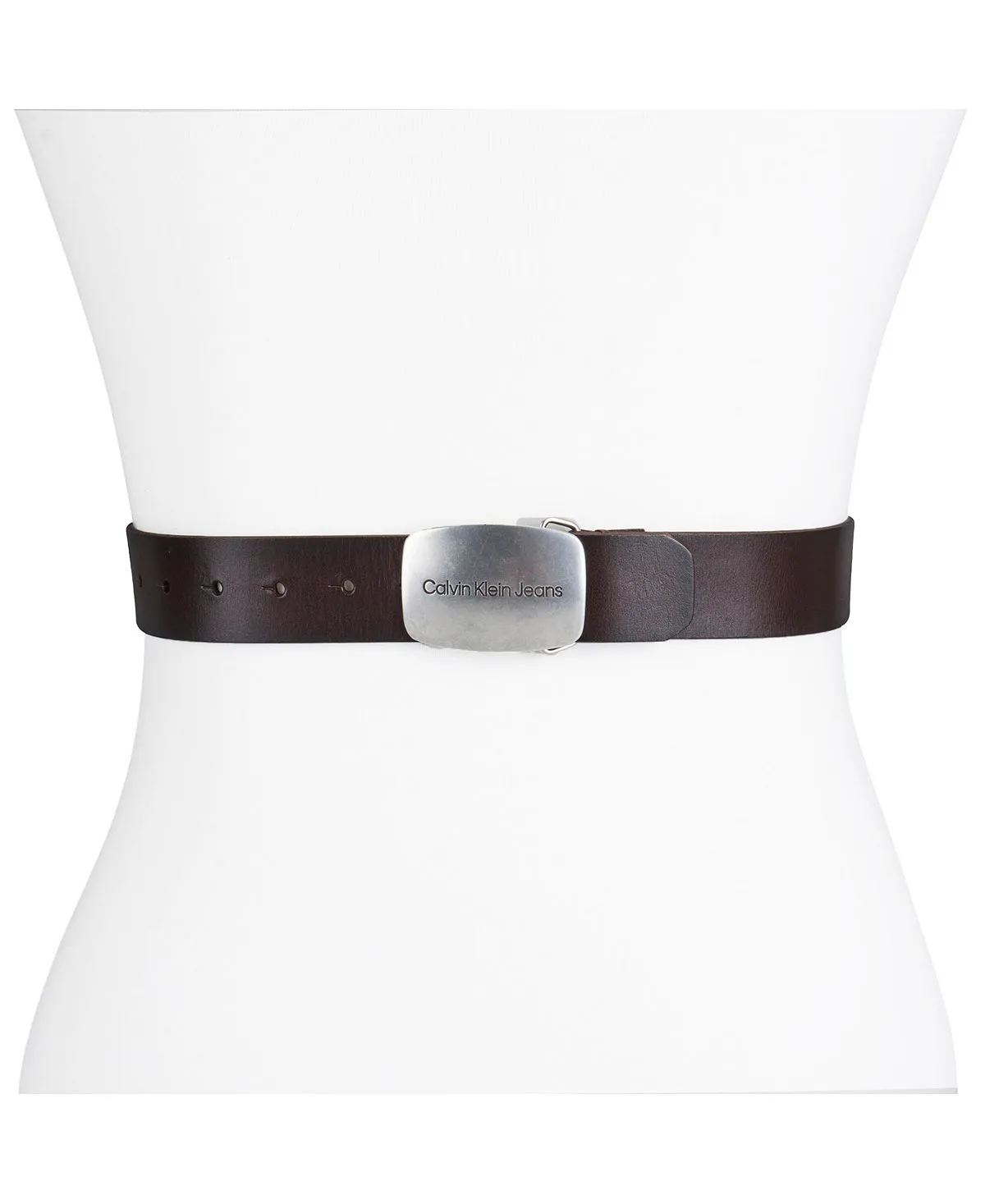 Calvin Klein metal buckle belt, brown