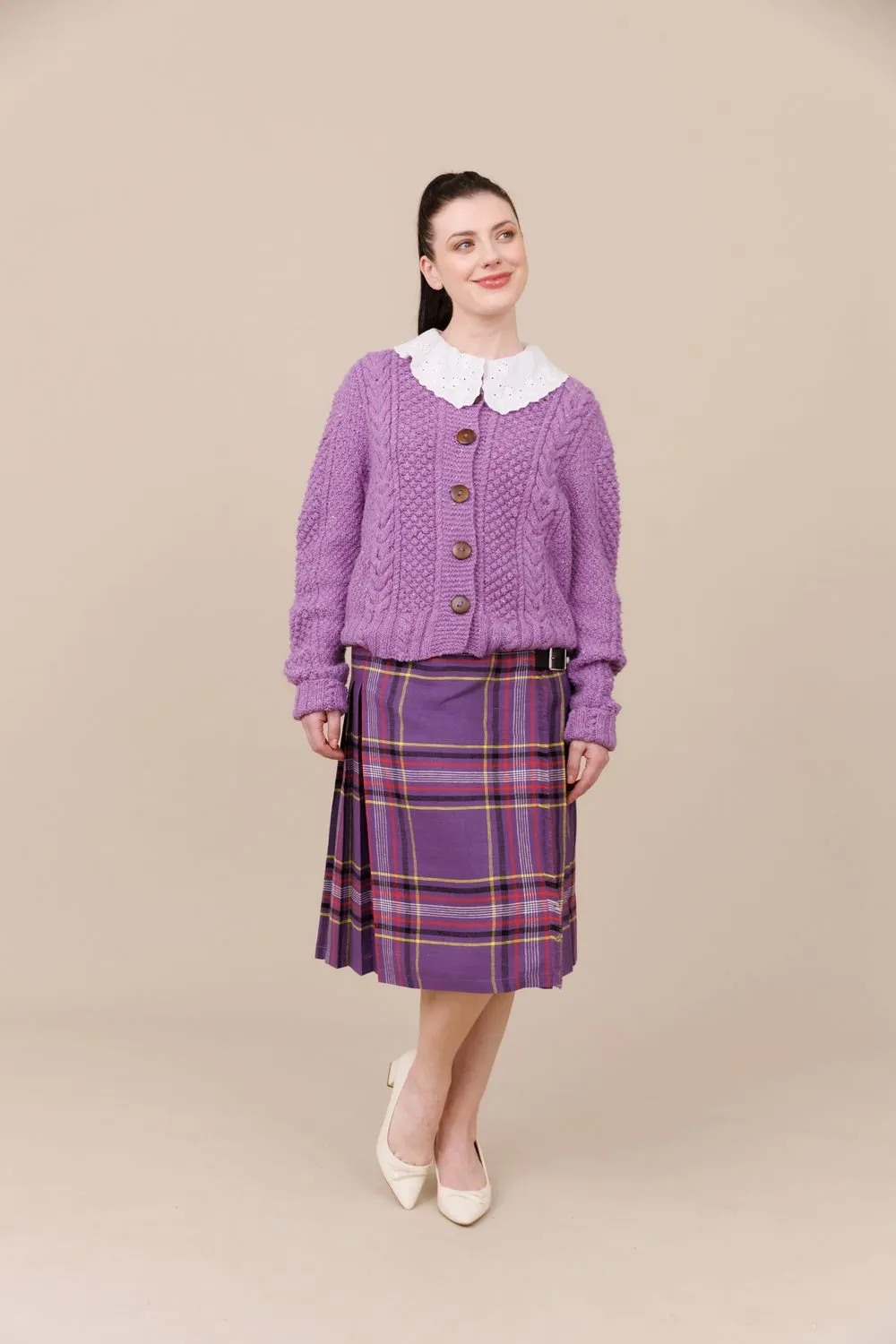 Carrigahorig 100% Linen Midi Kilt