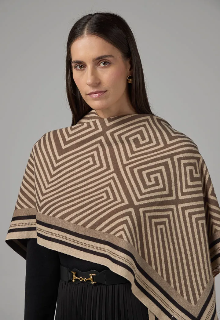 Choice Chic Geometric Pashmina Scarf Taupe