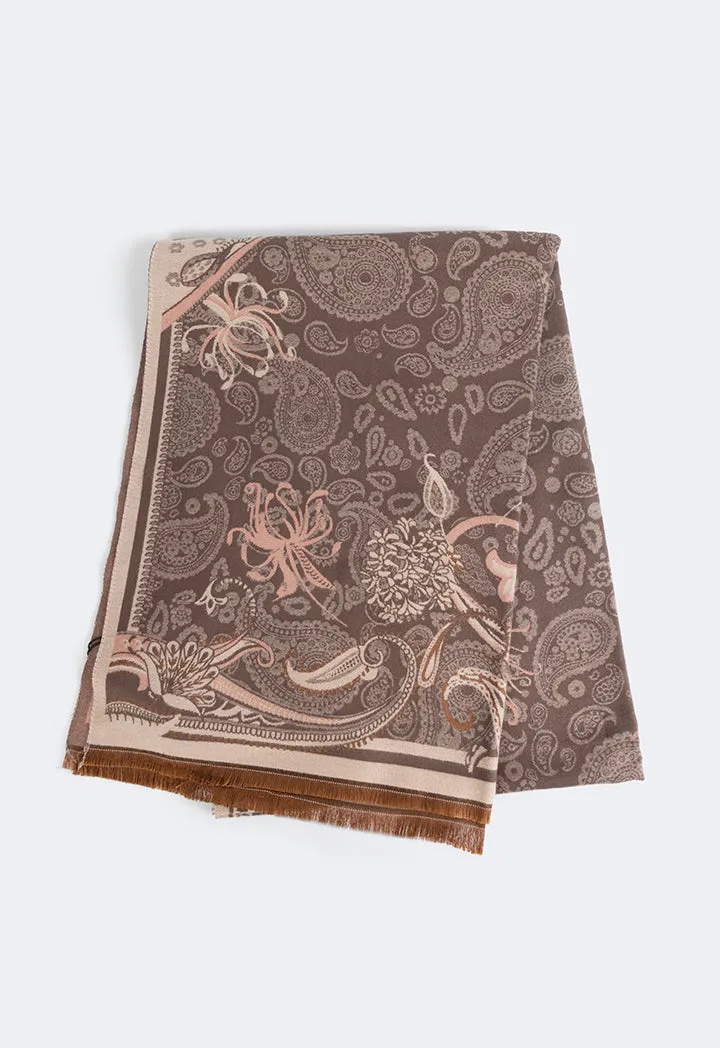 Choice Paisley Pashmina Scarf Beige