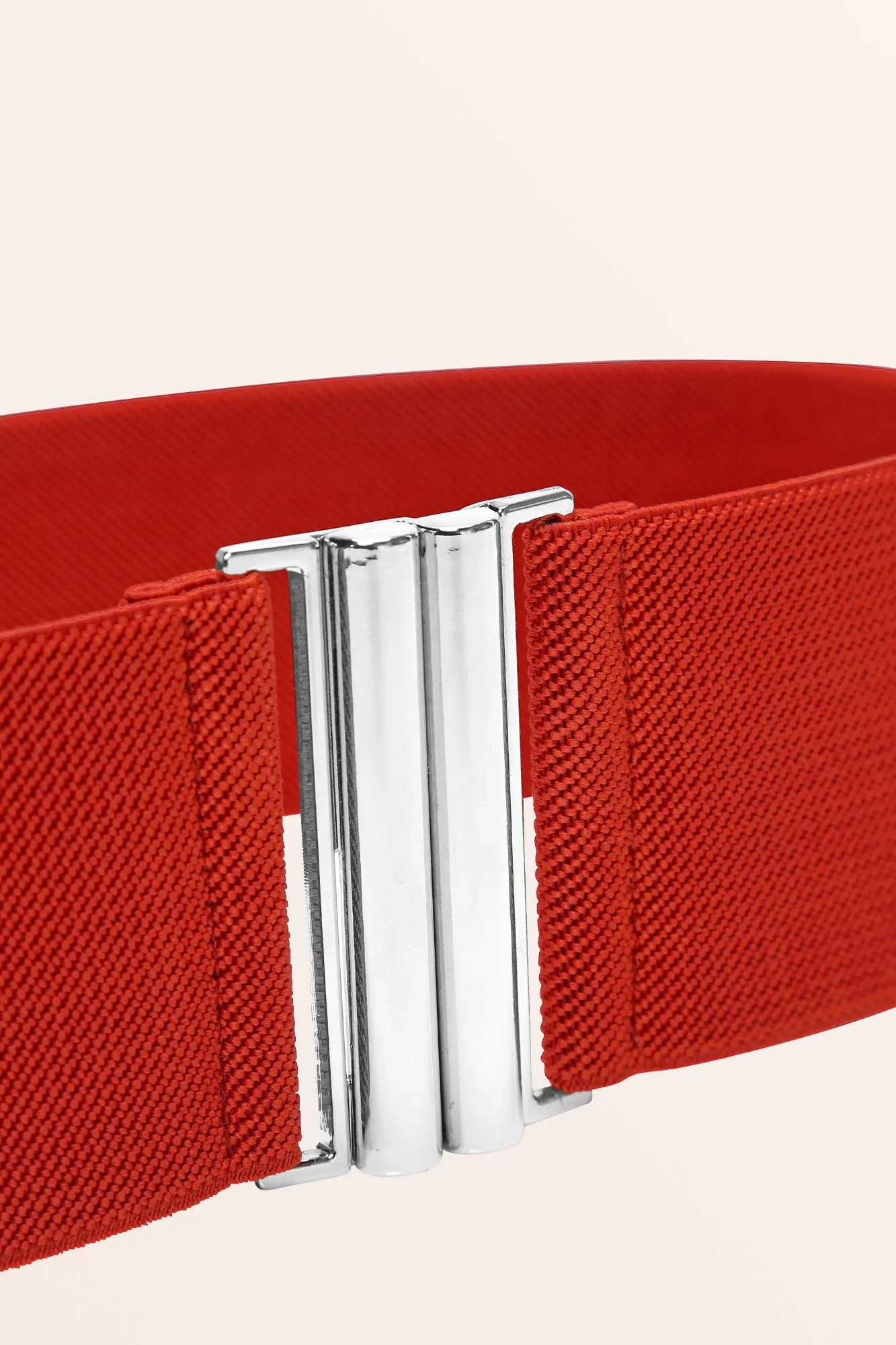 Classic Interlock Dress Belt - Red