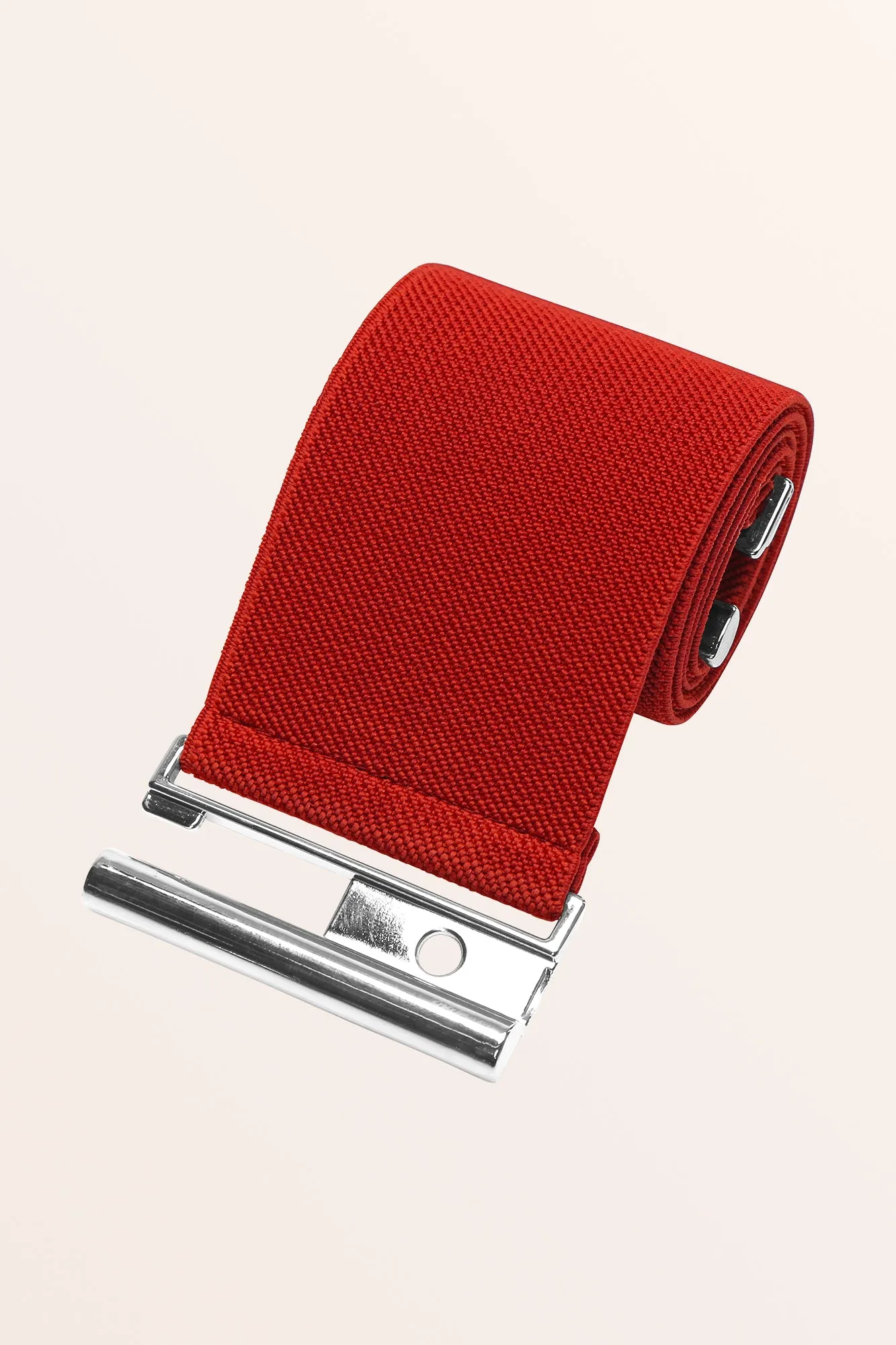 Classic Interlock Dress Belt - Red