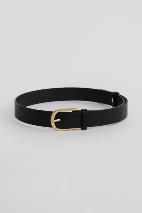 Core Classic Vegan Leather Belt - Black