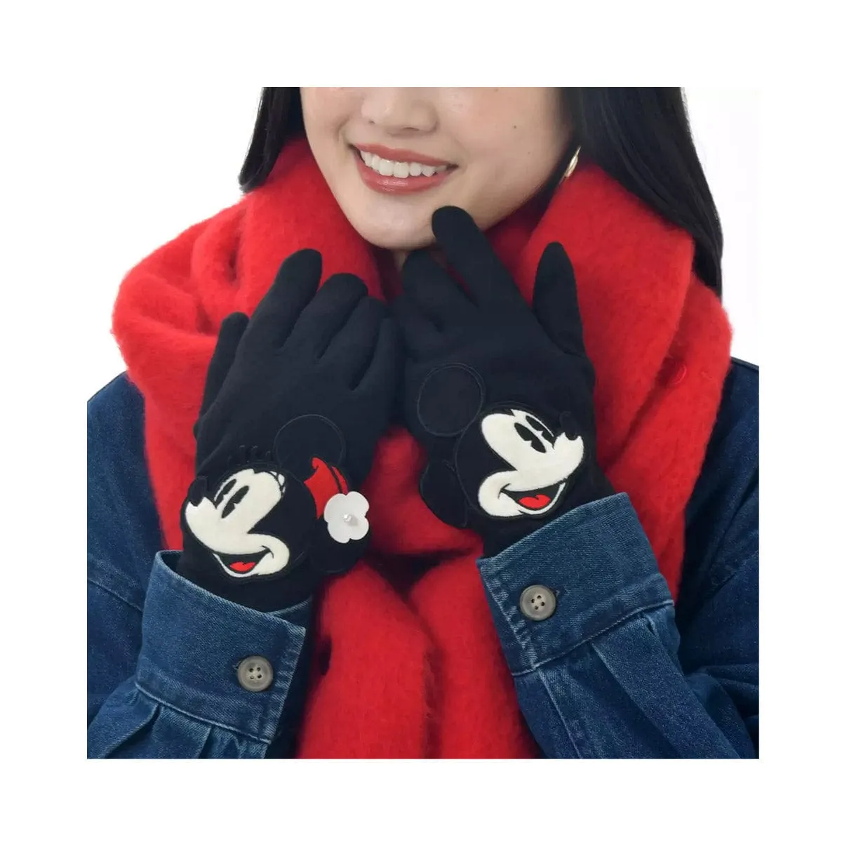 Disney Mickey & Minnie Winter Gloves Black