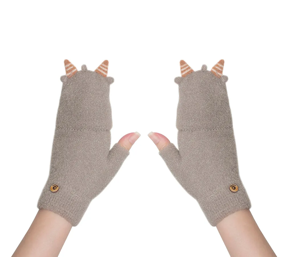 EVERAU® Fingerless Ultra Plush Knit Ewe Gloves