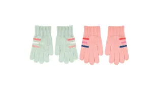 FabSeasons Acrylic Woolen Winter Gloves for Girls & Boys, fits for 5-8 years, Pack of 2