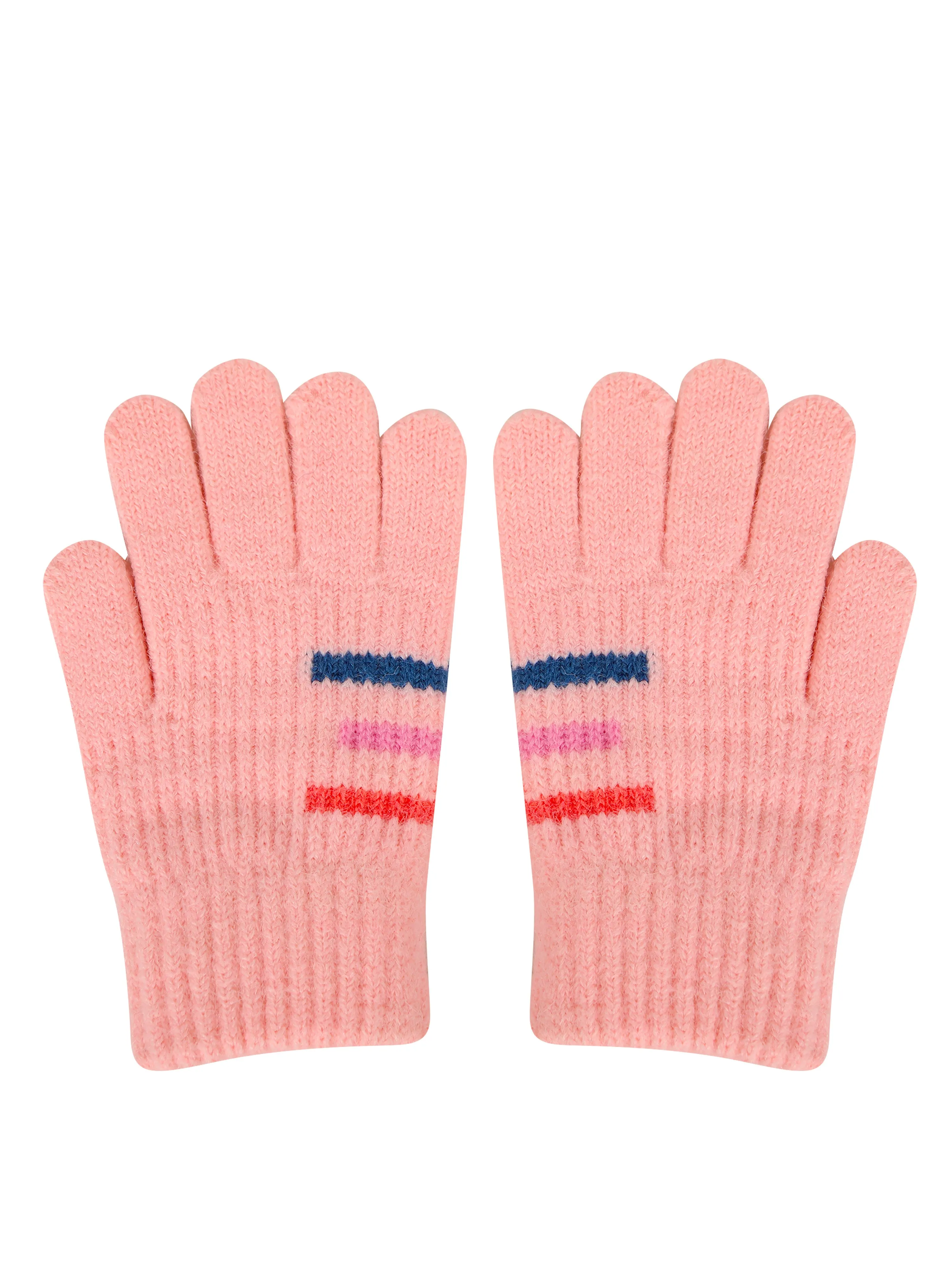 FabSeasons Acrylic Woolen Winter Gloves for Girls & Boys, fits for 5-8 years, Pack of 2