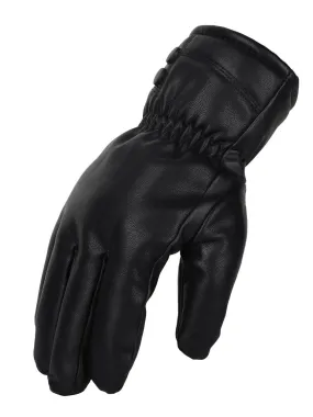 Fabseasons Unisex Black Winter Gloves with Fur cloth