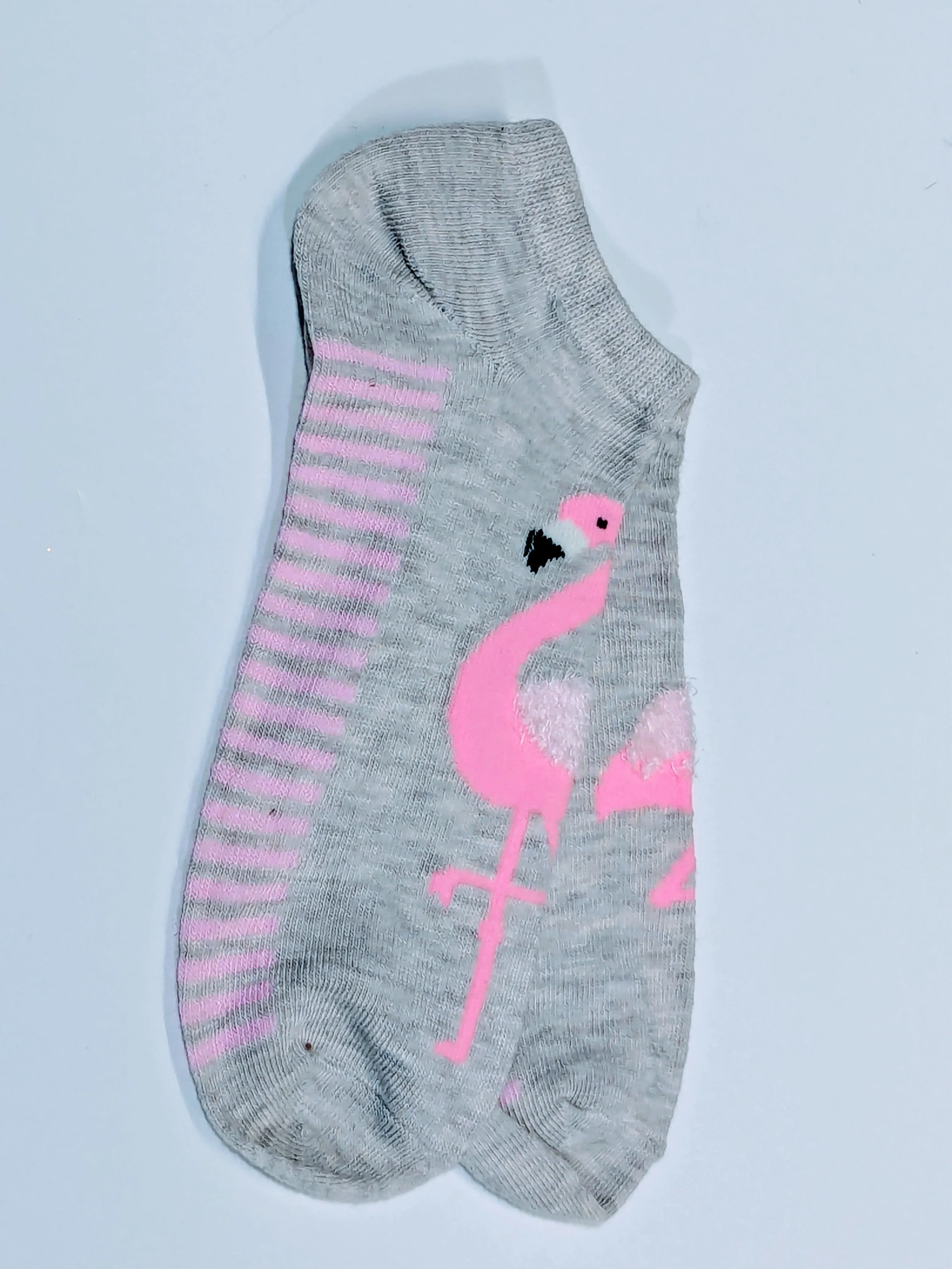 Flamingo Stripe Ankle Socks