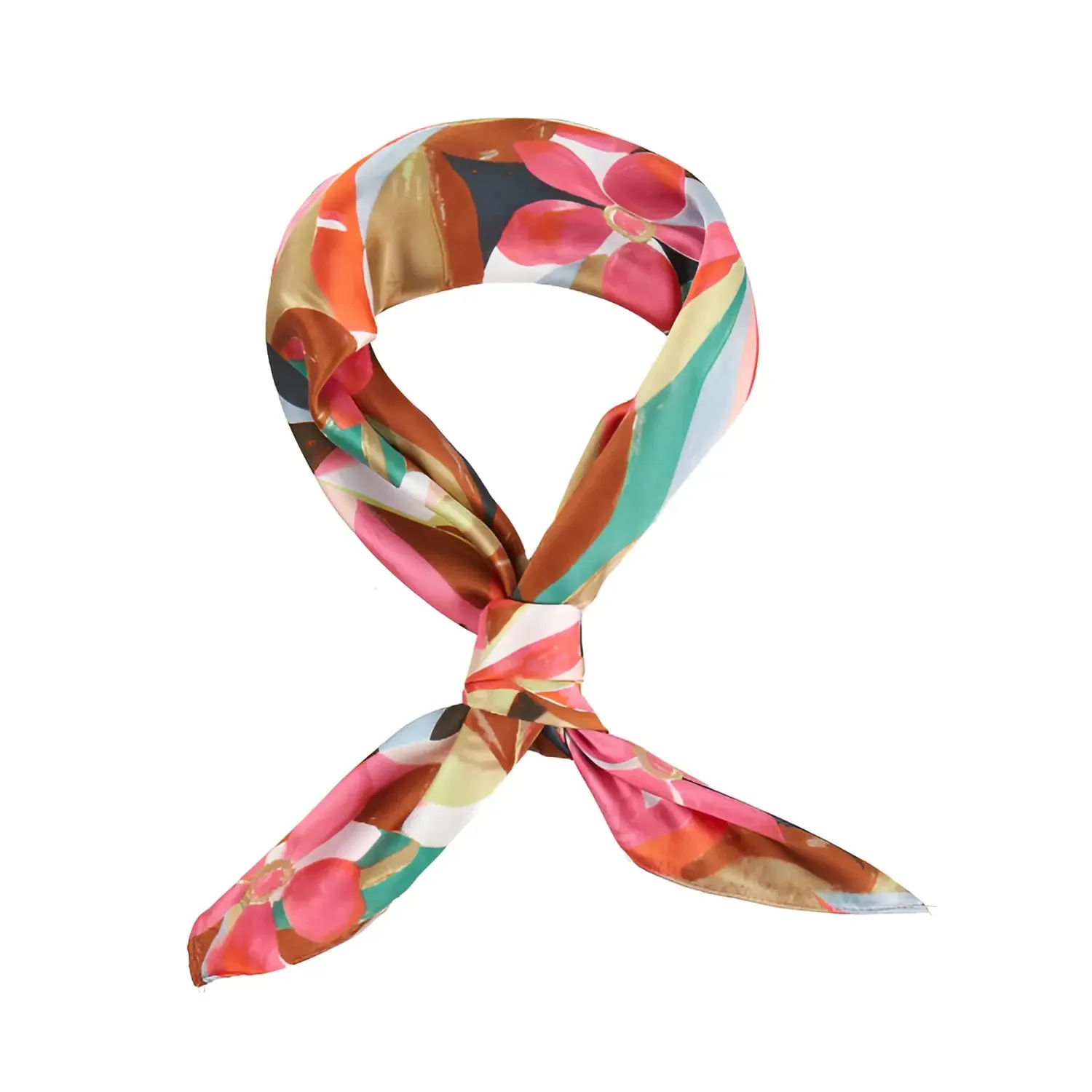 Floral Print Silky Bandana