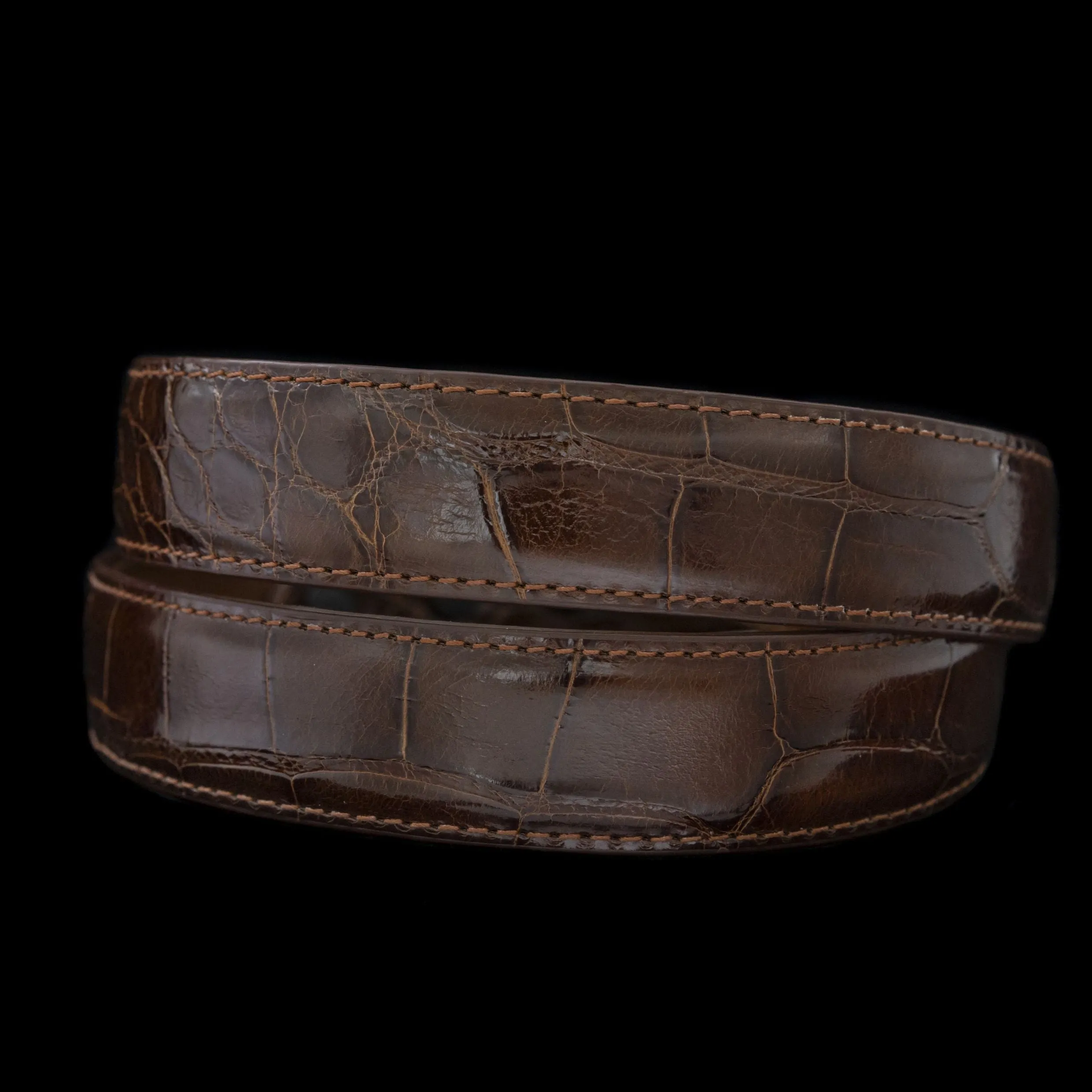 Genuine Alligator in Glossy Cognac