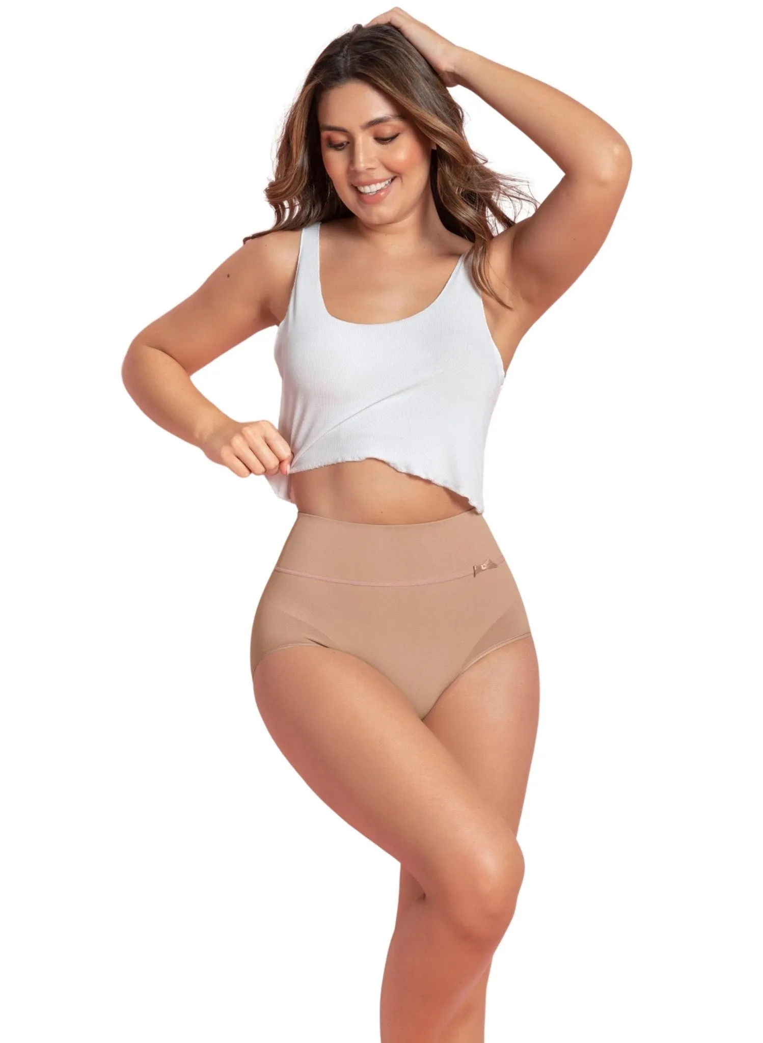 High-Waisted Classic Smoothing Brief - Nude