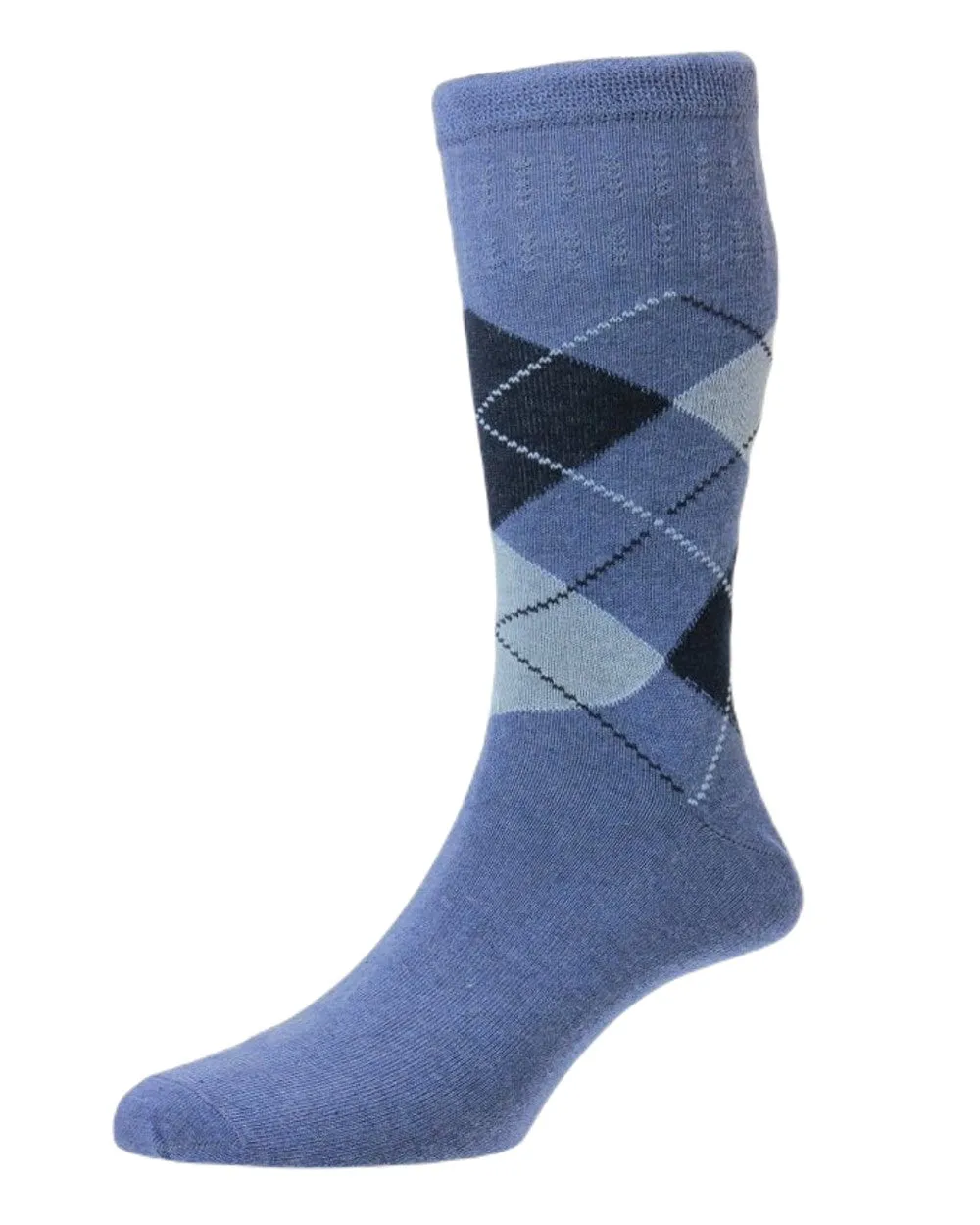 HJ Hall Argyle Cotton Softop Socks