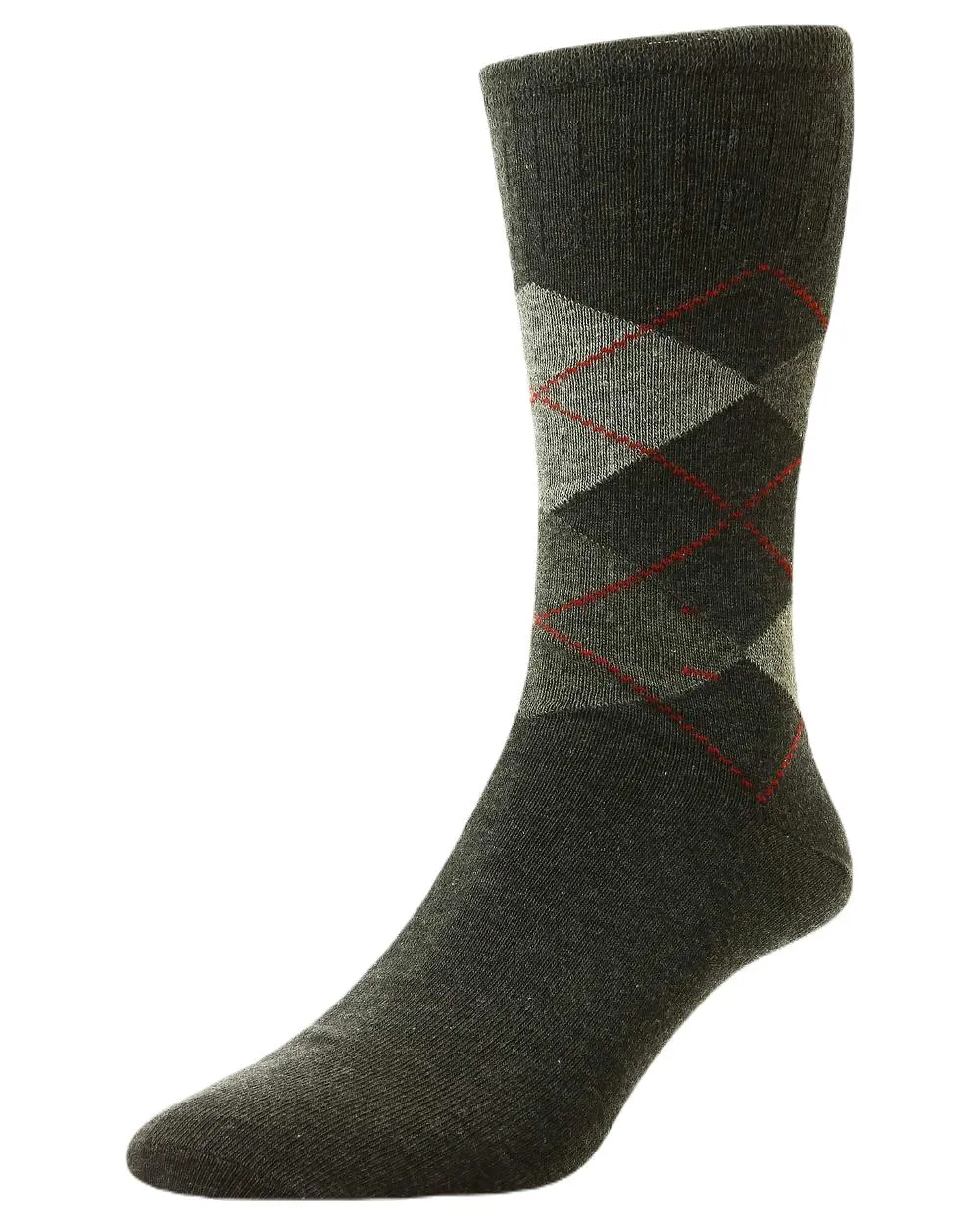 HJ Hall Argyle Cotton Softop Socks