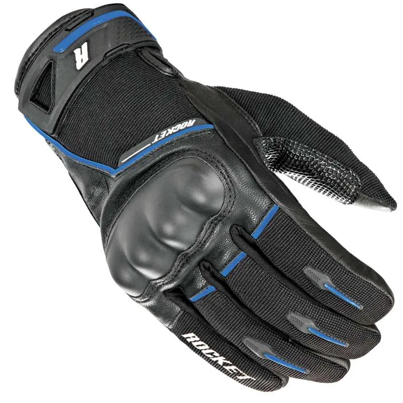 Joe Rocket Supermoto Mens Hybrid Gloves Black/Blue