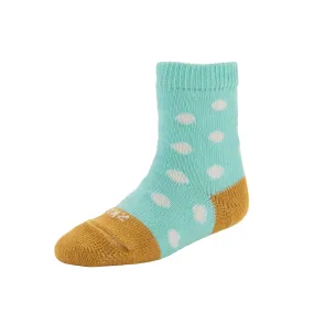 Kids - Polka Dot Organic Cotton Crew Socks - Ice Green