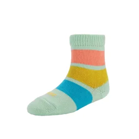 Kids - Rugby Stripe Organic Cotton Crew Socks - Sherbet