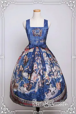 Krad Lanrete~Elegant Lolita Dark Blue Zodiac Print JSK