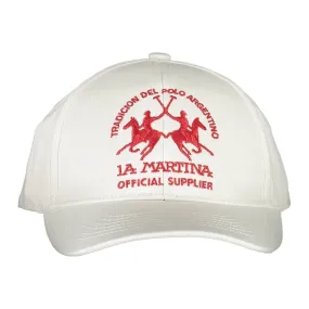 La Martina White Cotton Men Cap