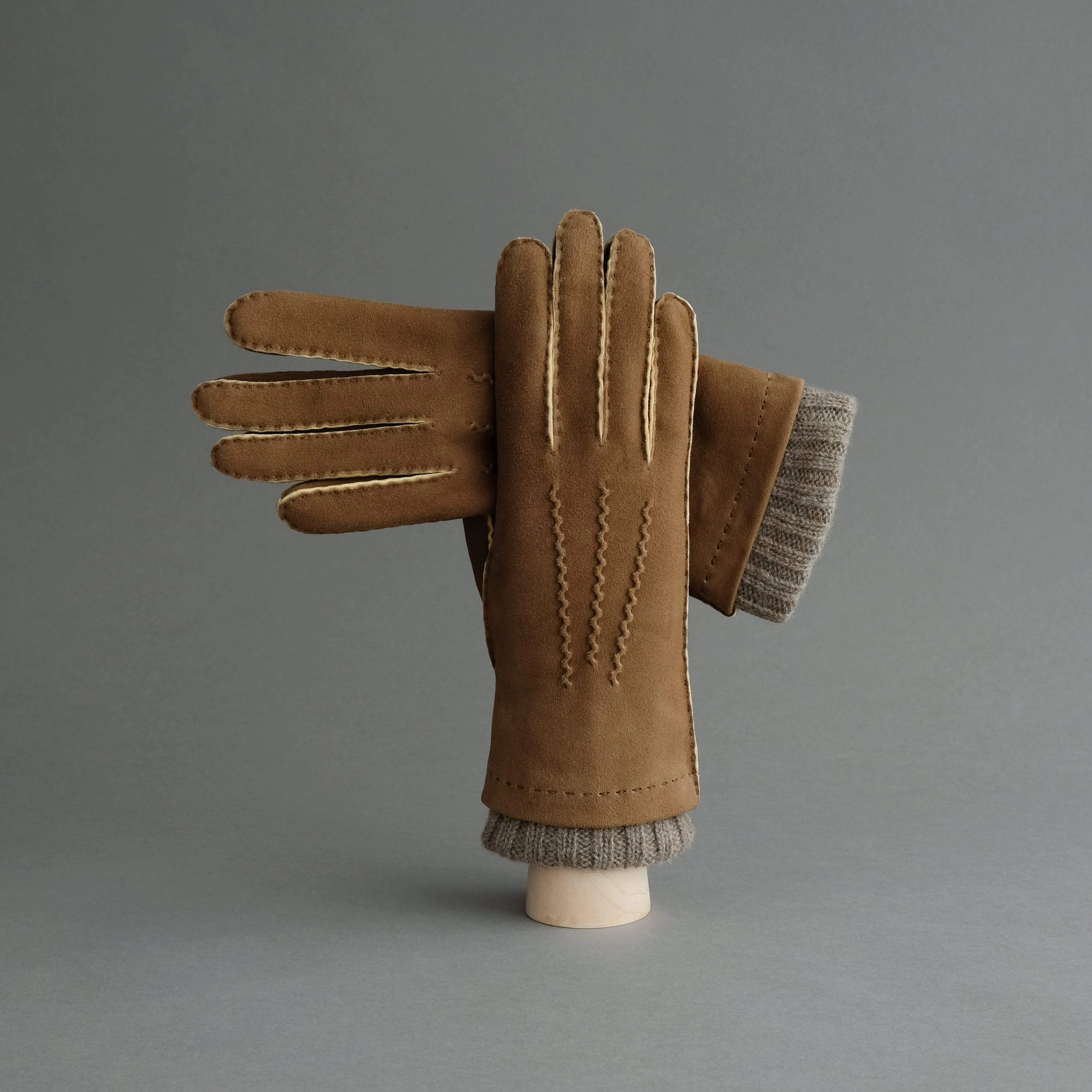 Ladies Gloves from Brown soft Doeskin Lined Cashmere