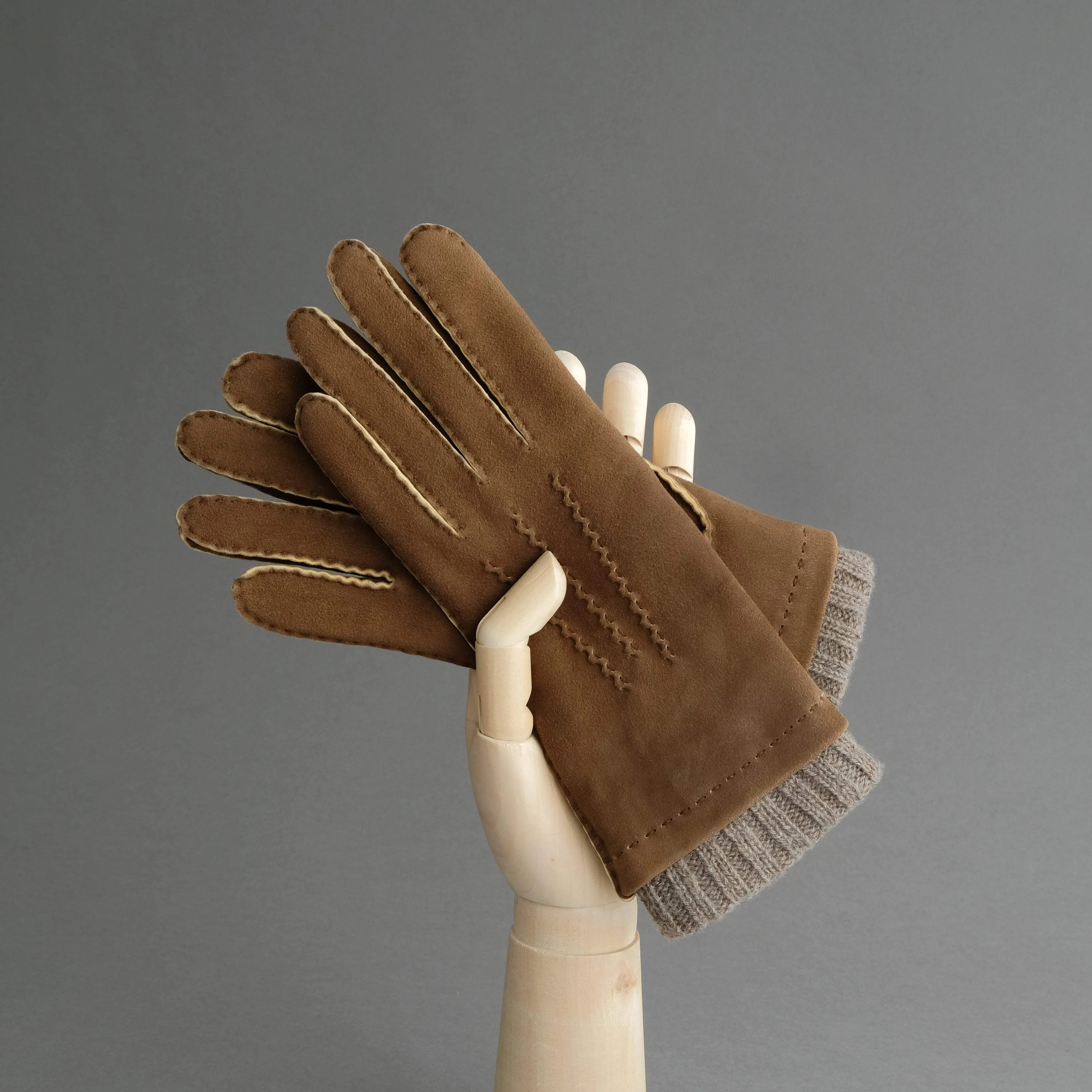 Ladies Gloves from Brown soft Doeskin Lined Cashmere