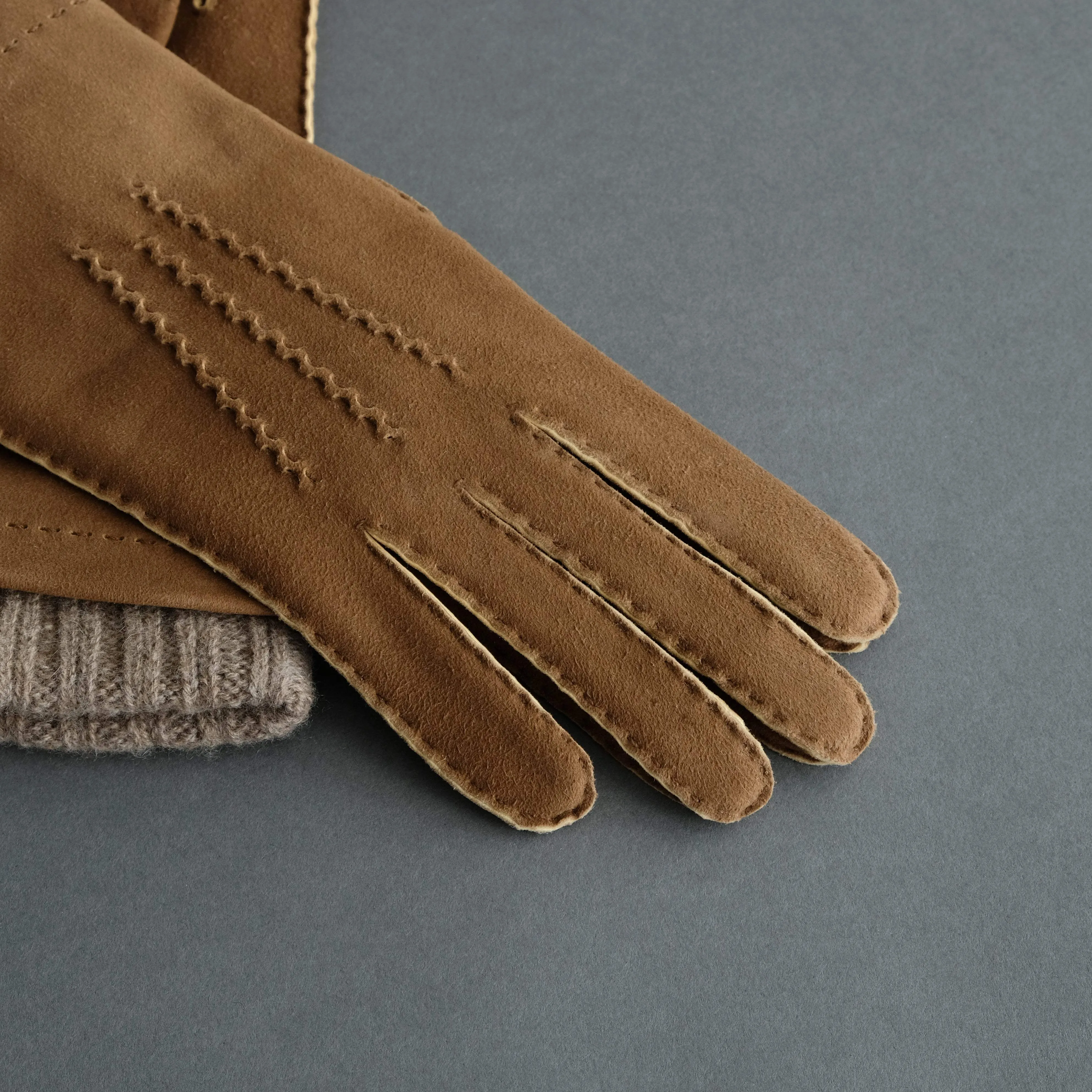 Ladies Gloves from Brown soft Doeskin Lined Cashmere