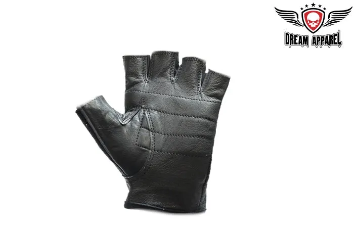 Leather Motorcycle Riding Gloves With Velcro