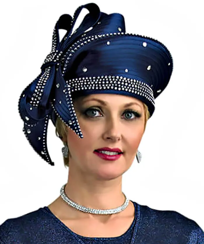 Lily and Taylor Hat H395-Navy