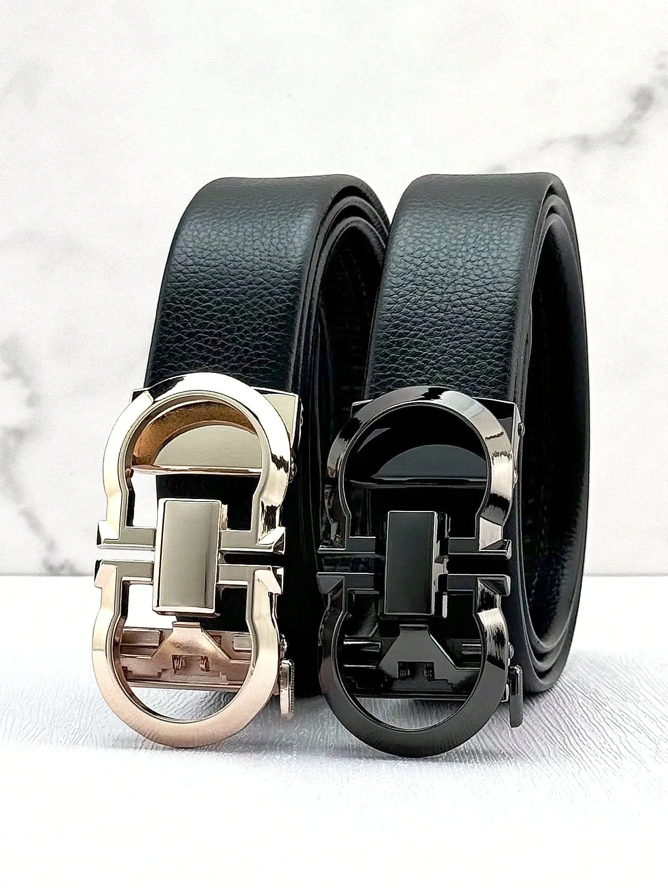 Men's Belt, Fashionable and Classic Casual Belt with Single Prong Buckle