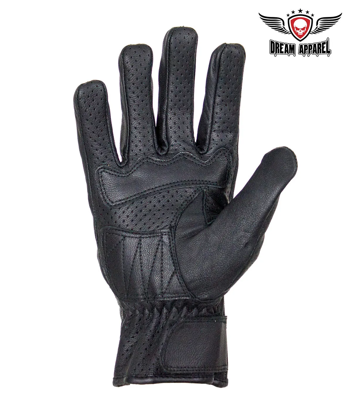 Men's Genuine Leather Racing Gloves