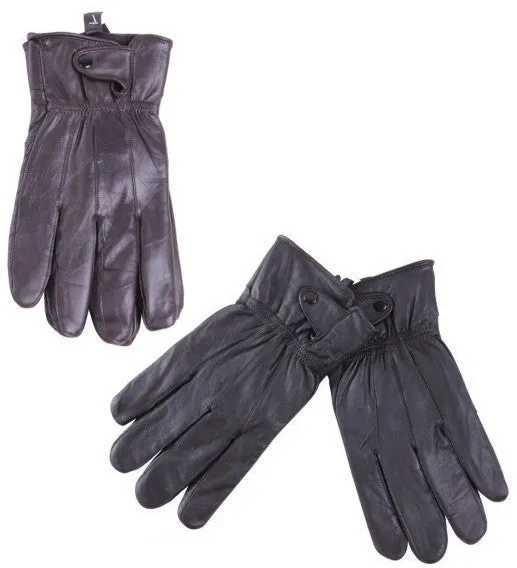 men's leather gloves w/ snap closure Case of 144