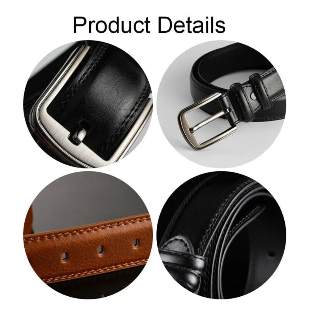 Men's Leather Strap Belt Men's Pin Buckle Luxury Waistband