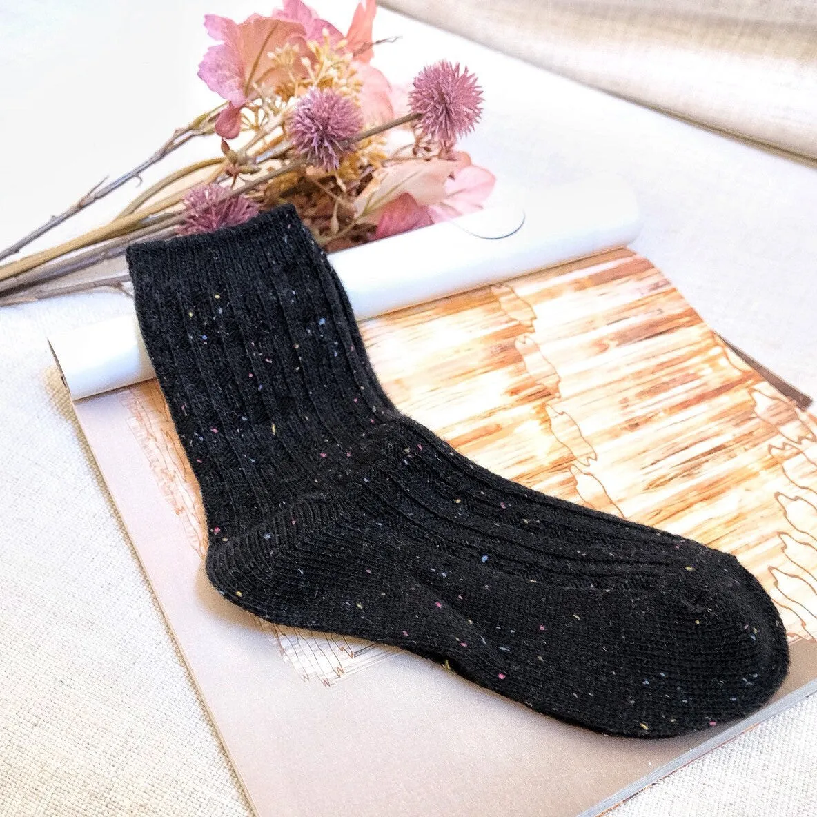 Miss June’s| 1 Pair Wool Angora blended socks|winter| Warm | Soft | High quality| Gift idea | Thanksgiving |women’s socks|Cozy