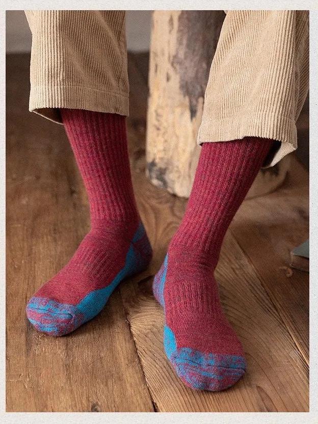 Miss June’s| Men’s socks | 1 Pair Wool blended socks|winter| Warm | Soft | High quality| Gift idea | Thanksgiving |Christmas| Cozy |Skiing