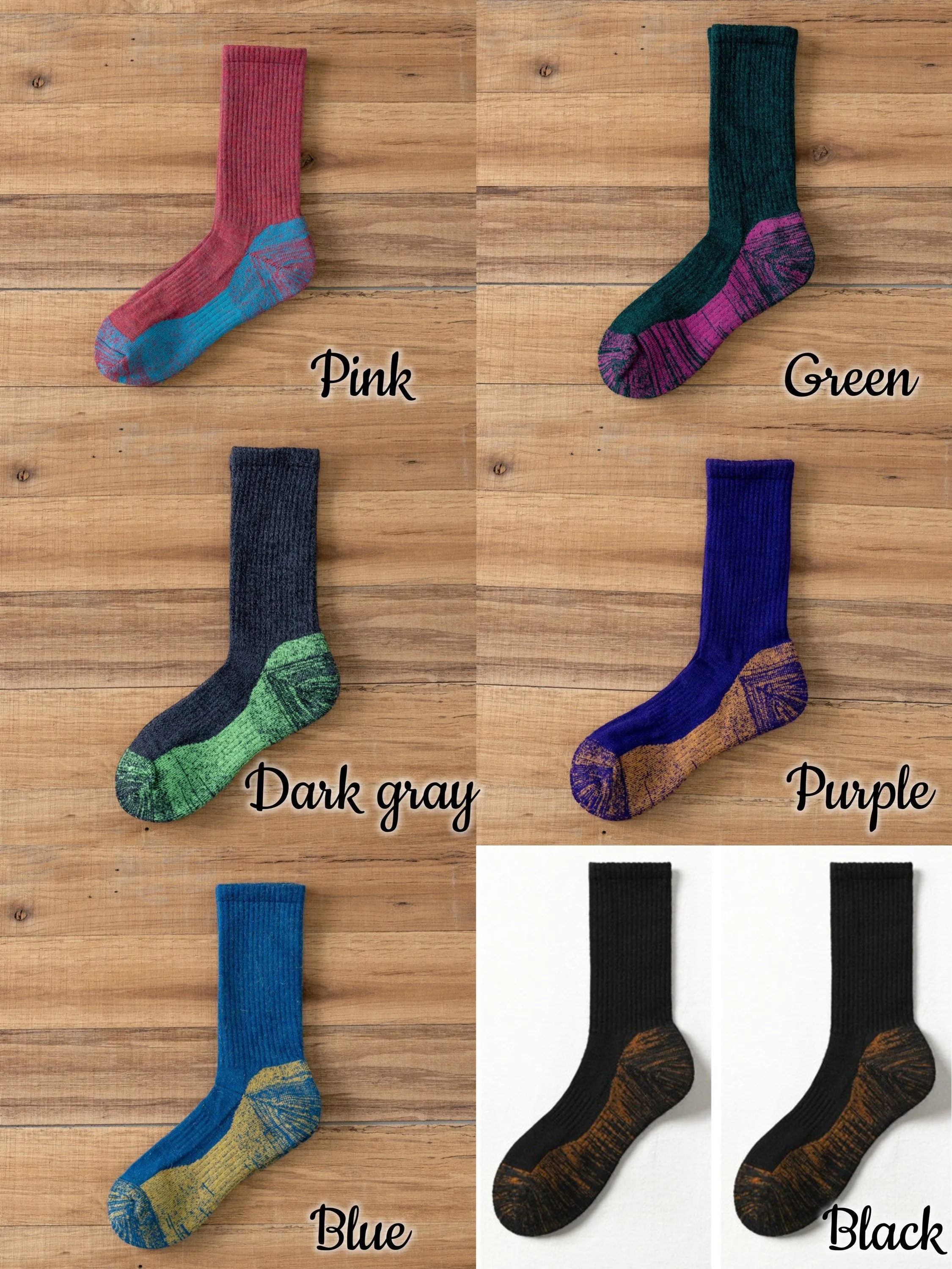 Miss June’s| Men’s socks | 1 Pair Wool blended socks|winter| Warm | Soft | High quality| Gift idea | Thanksgiving |Christmas| Cozy |Skiing