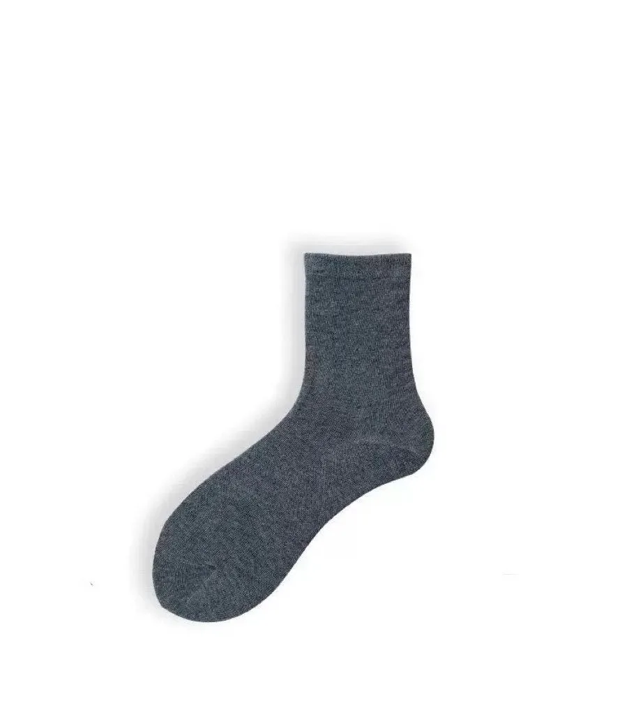 Miss June’s | Women’s | 1 pair cotton socks｜Daily | Natural | Soft | Designed | Solid color | Gift Idea | Casual | Stylish | Comfortable