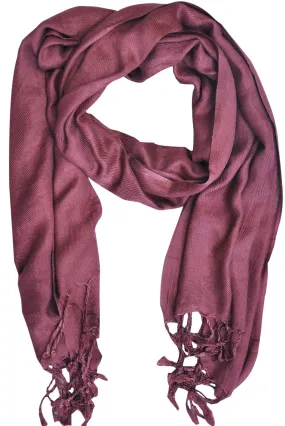 Pashmina Solid Color Womens Scarf India Clothing (Brown, 70 x 28 inches)