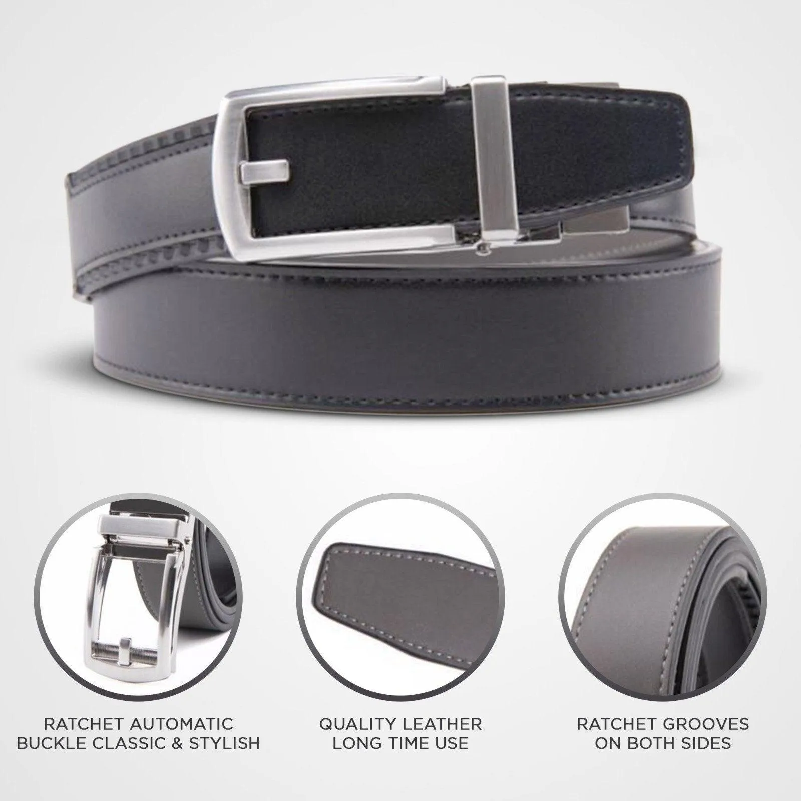 Patented Reversible Ratchet Belt 2 Colors (1 Belt)