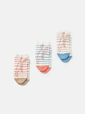 Rilla Multi Pack of Three Trainer Socks