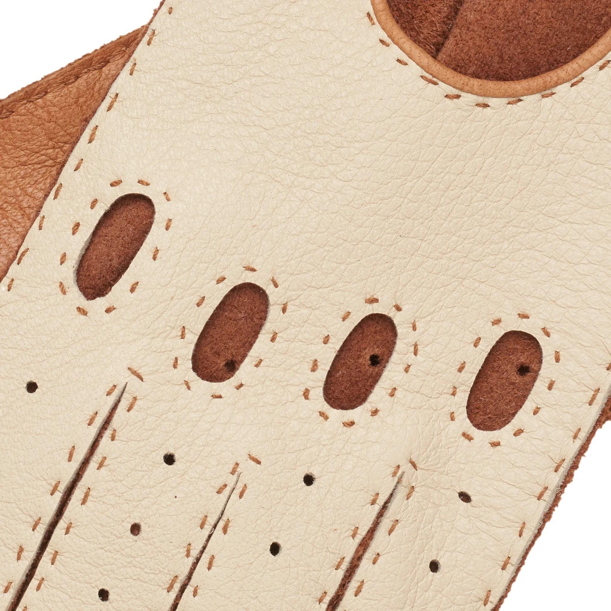 Rome Creme and Natural Deerskin Driving Gloves